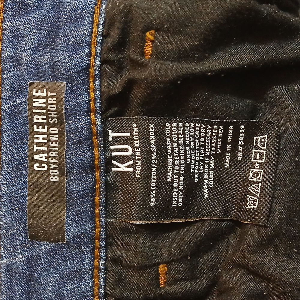 Kut From The Kloth Womens 12 Catherine Boyfriend Short Blue Jean Stretch Denim - Picture 12 of 13